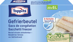 Gefrierbeutel, 6 Liter (20 Stück)