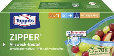 Sachet multi-usage avec zip, 1 litre