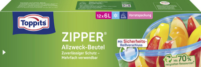 Sachet multi-usage avec zip, 6 litres