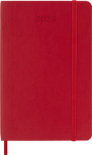 Calendrier journalier 2026, rouge écarlate
