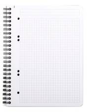 Cahier à spirale GREENBOOK, quadrillé - ouvert