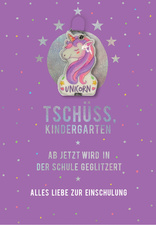Schulanfangs-Grußkarte "Einhorn"