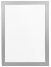 Cadre d'affichage magnetofix, autoadhésif, argent