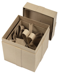 Set de boîtes cadeaux en papier mâché, cubique