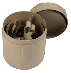 Set de boîtes cadeaux en papier mâché, rond