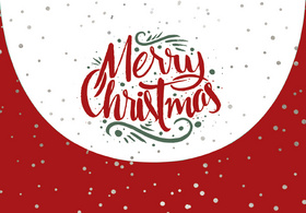 Gutschein-Weihnachtskarte "Schriftzug"