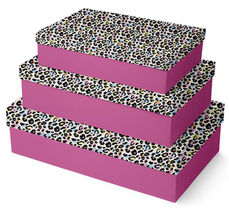 Set de boîtes cadeau "Léopard", 3 pièces