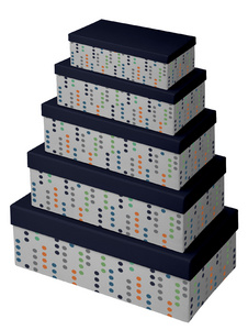 Set de boîtes cadeau "Polka Dots", 5 pièces