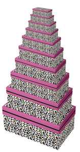 Set de boîtes cadeau "Léopard", 10 pièces