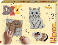  Perles à repasser midi "animaux de compagnie", coffret cadeau