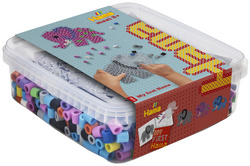 Perles à repasser maxi + plaque "Éléphant", dans une boîte