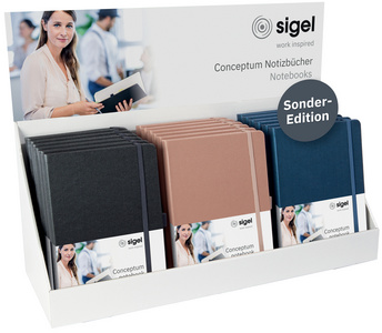 Notizbuch Conceptum mit Metallic-Effect, Display