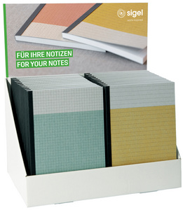Notizbuch aus Recycling-Papier, Display