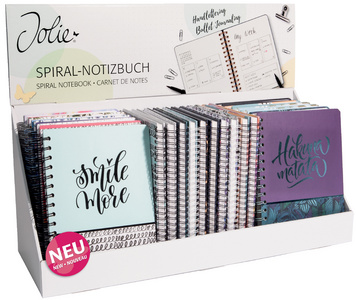 Carnet à spirale Jolie Inspire, présentoir