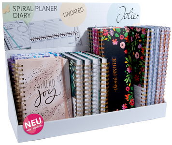 Agenda BuJo & Calendrier de table Jolie, présentoir