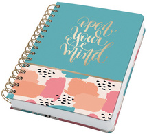 Carnet à spirale Jolie Inspire "Brush Marks", avec texte