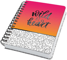 Carnet à spirale Jolie Inspire "Wild Hearts", avec texte