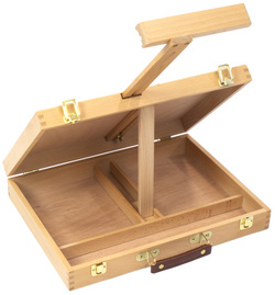 Box-Staffelei, Rückansicht