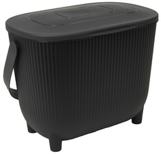 Poubelle à compost, noir/anthracite