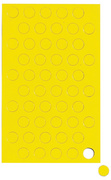 Symbole magnétique cercle, jaune