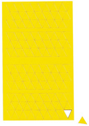 Symbole magnétique triangle, jaune