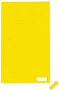 Symbole magnétique flèche, jaune