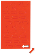 Symbole magnétique flèche, rouge