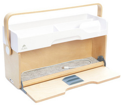 Mobile Aufbewahrungsbox ERGOBOX, geöffnet