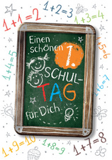Schulanfangs-Grußkarte "Schultafel"