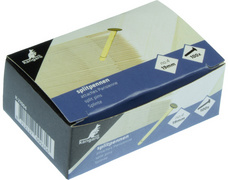 Symbolbild: Rundkopf-Musterbeutelklammern, Verpackung