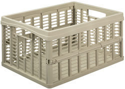 Caisse de rangement pliante, beige