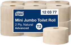 Papier toilette en mini-rouleau Jumbo, 2 couches