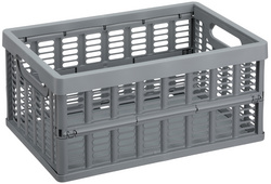 Caisse de rangement pliante, gris
