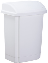 Poubelle à couvercle basculant, blanc