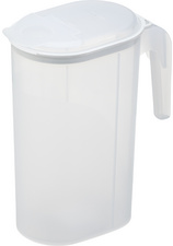 Pichet, transparent/blanc