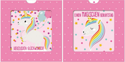 3D-Geburtstagskarte Sliding card "Einhorn"