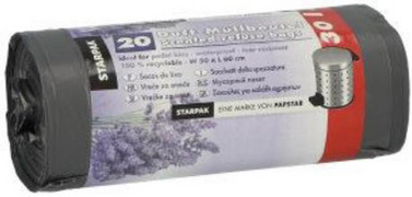 Sac poubelle LDPE, 30 litres, gris