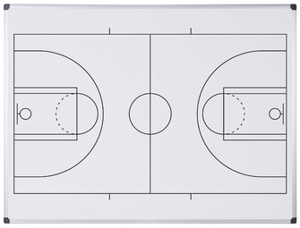 Visuel de référence : tableau blanc mural terrain de basket