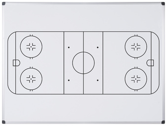 Visuel de référence : tableau blanc mural terrain de hockey sur glace