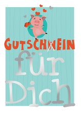 Gutscheinkarte "Schweinchen"