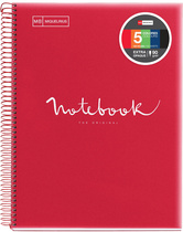 Cahier à spirale "Notebook EMOTIONS", rouge