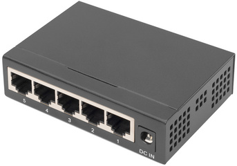 Gigabit Switch, Rückseite
