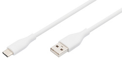 USB 2.0 Silikon-Anschlusskabel, weiß