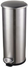 Tret-Abfalleimer "the zinc", silber