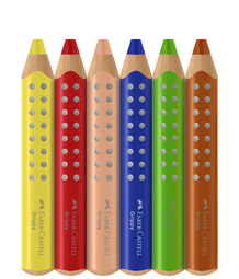 Dreikant-Buntstifte Grippy, 6 Farben