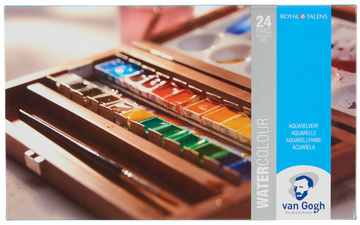 Van Gogh Aquarell-Set im Holzkasten, Verpackung