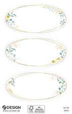  Haushalts-Etiketten, oval