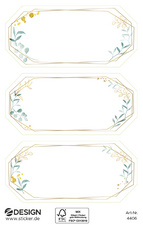  Haushalts-Etiketten, achteckig