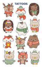  Weihnachts-Tattoos "Tiere"