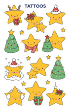  Weihnachts-Tattoos "Sterne"